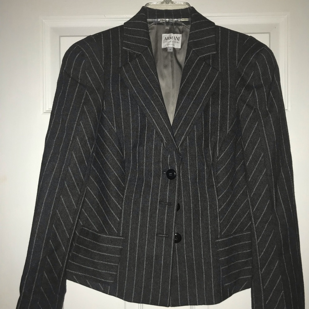 Armani Collezioni fully lined pin striped blazer